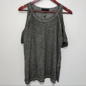 NWT Sanctuary Bare Shoulder Tee Fatigue Small